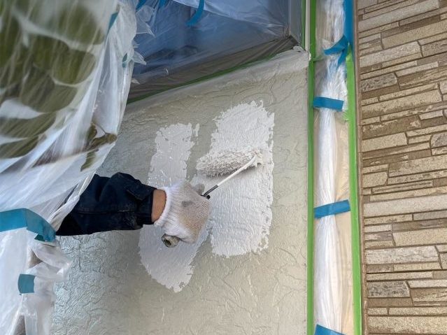 加古川市で外壁中塗り